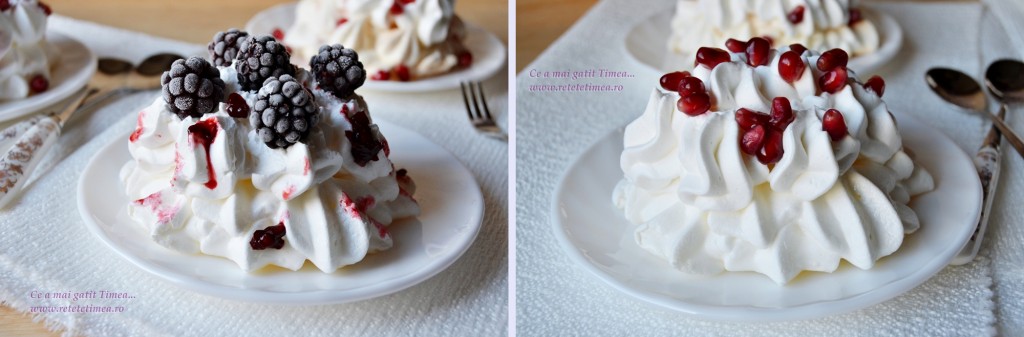 mini pavlova cu rodie si mure