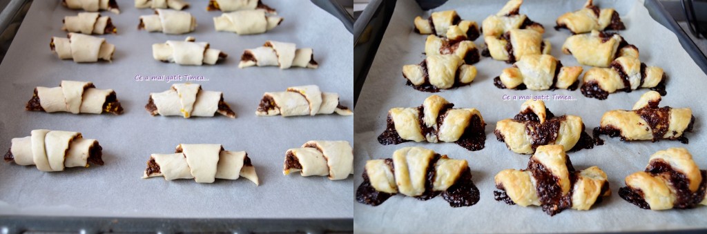 mod de pregatire cornulete cu ciocolata si nuca 1