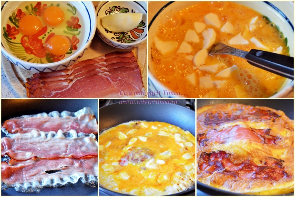 mod de preparare omleta cu sunca si mozzarella