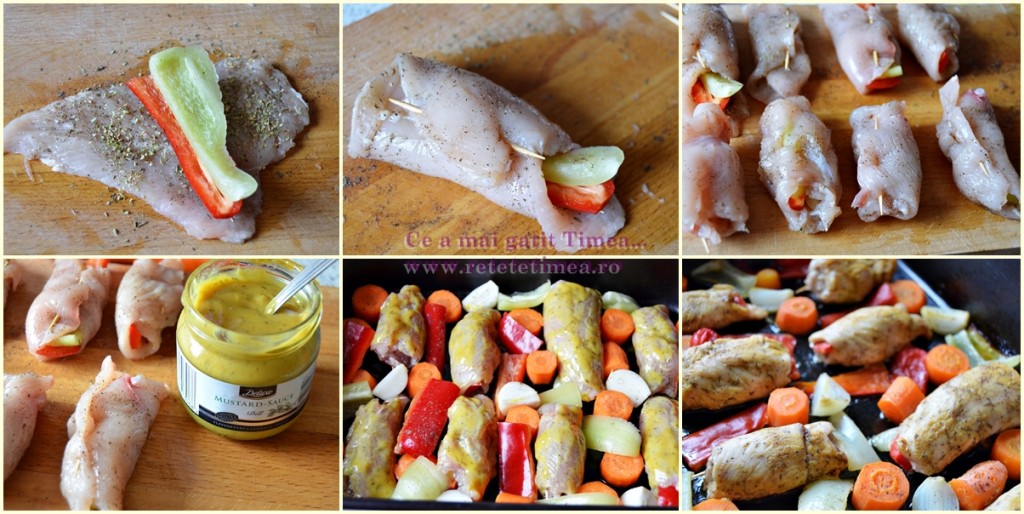 mod de preparare rulouri de pui