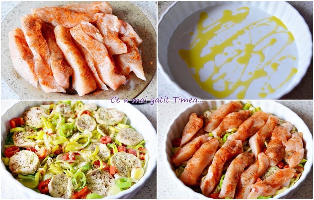 Mod de preparare piept de pui cu praz la cuptor 1