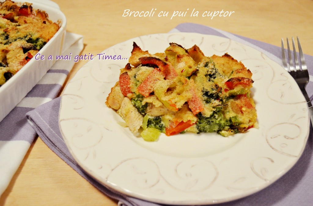 brocoli cu pui la cuptor 2