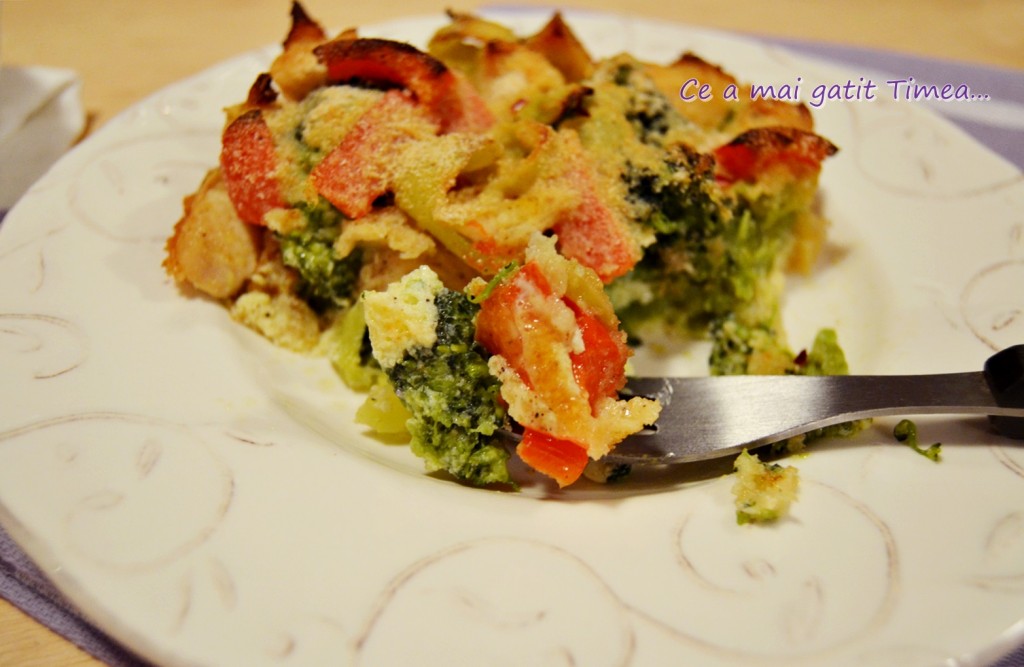 brocoli cu pui la cuptor 3