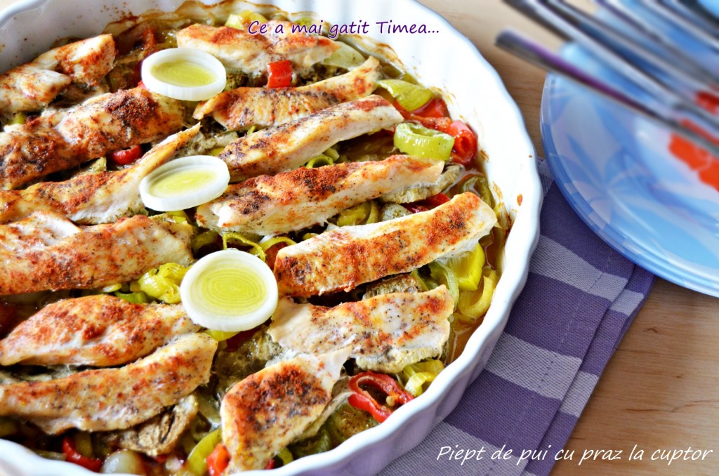 pipet de pui cu praz la cuptor 2