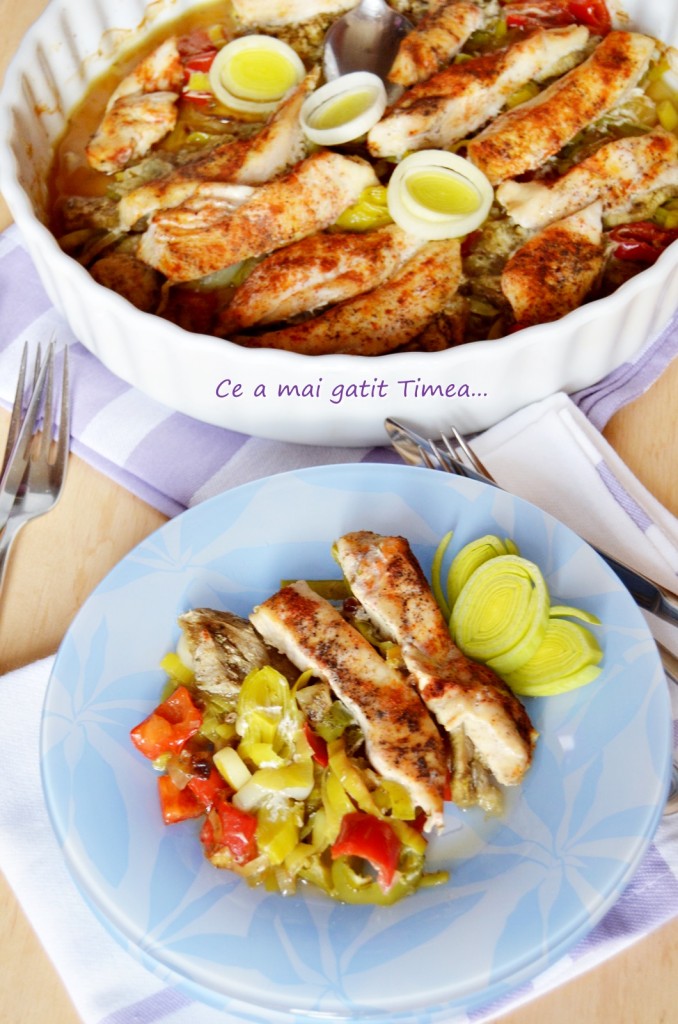 pipet de pui cu praz la cuptor 4