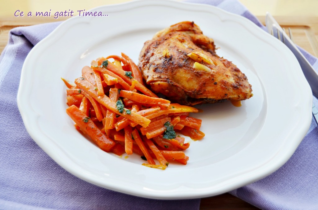 sote de morcovi cu pulpe de pui