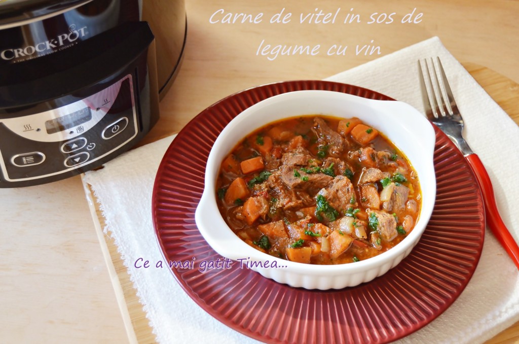 carne de vitel in sos de legume cu vin 2