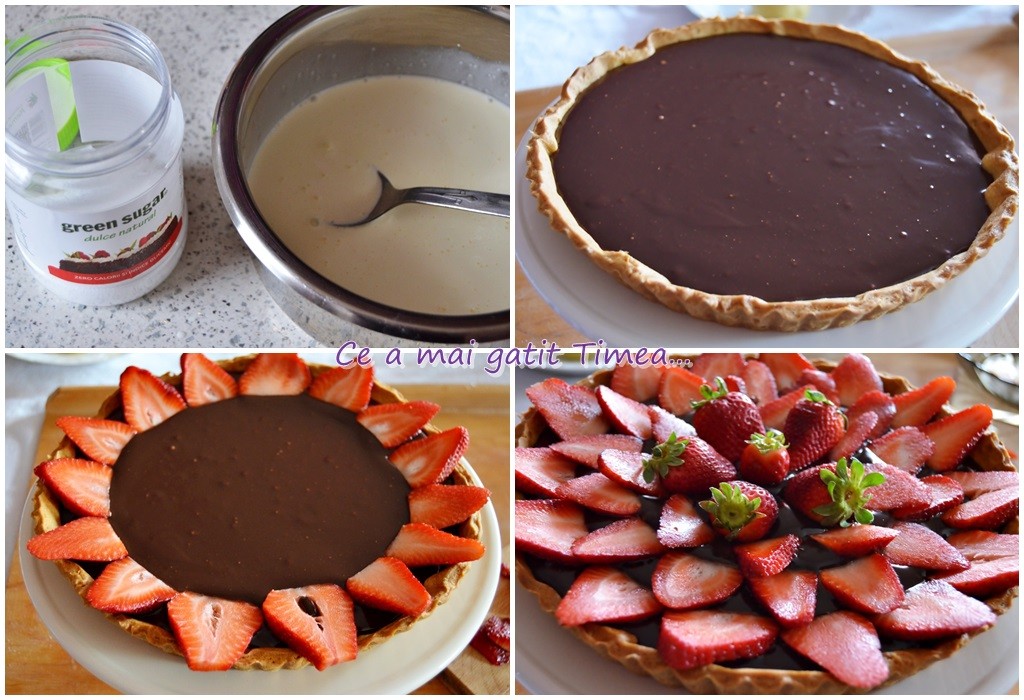 mod de preparare tarta cu ciocolata si capsune 2