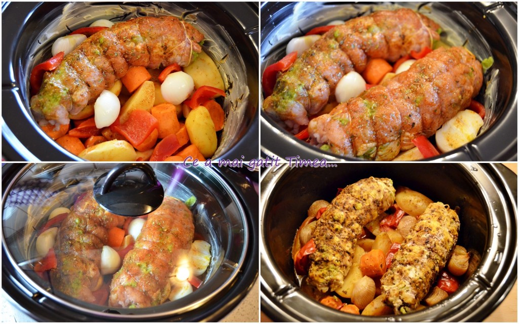 preparare rulada cu mazare in Crock Pot