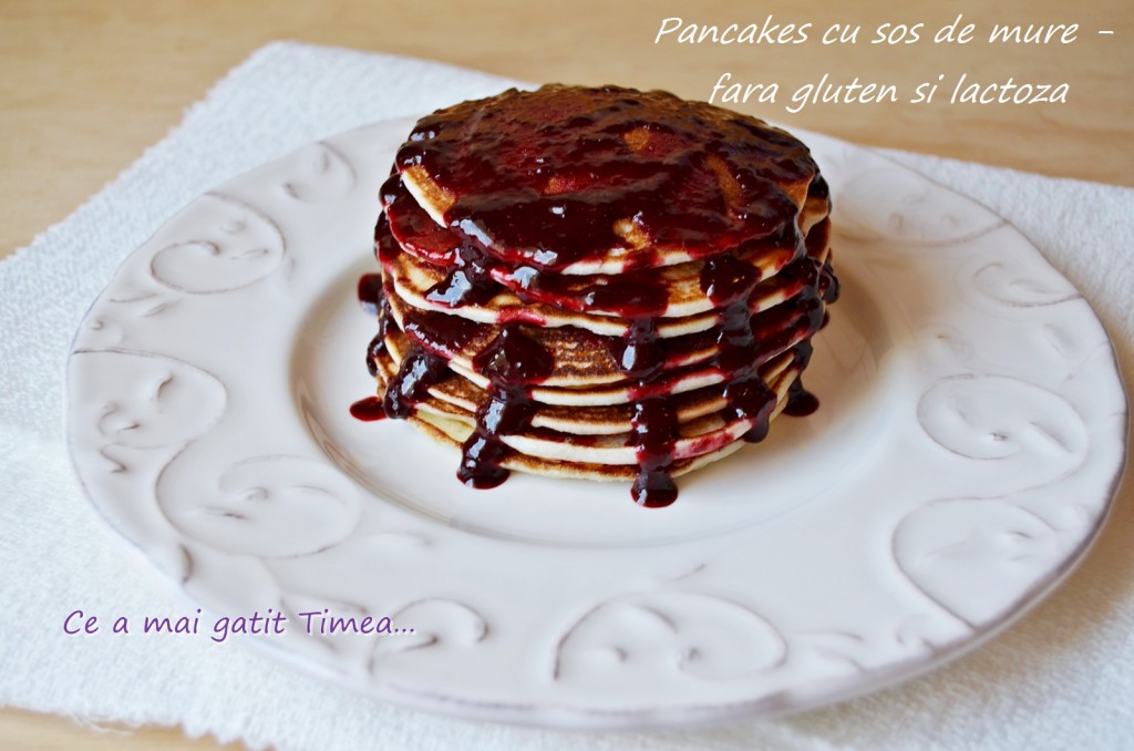 Pancakes cu sos de mure - fara gluten si lactoza 1