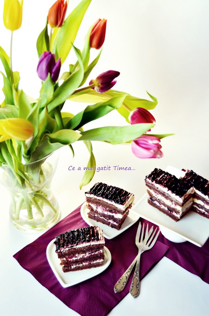 Prajitura cu afine si crema de lime 2