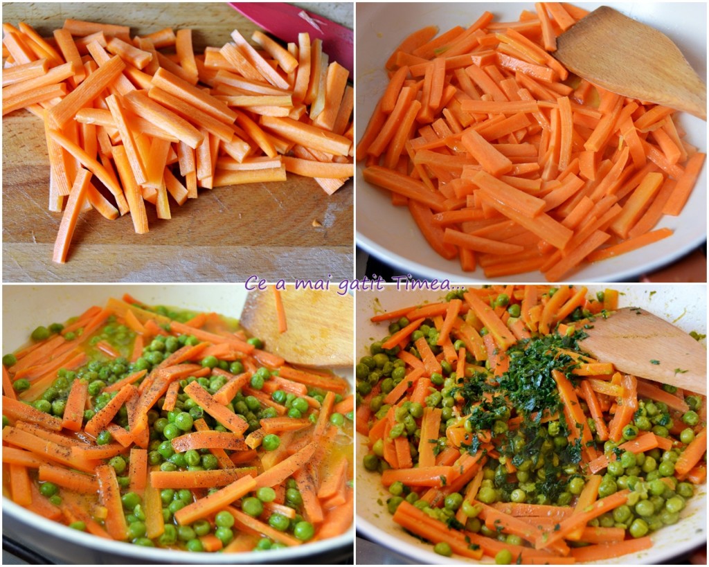 mod de preparare sote de morcovi cu mazare