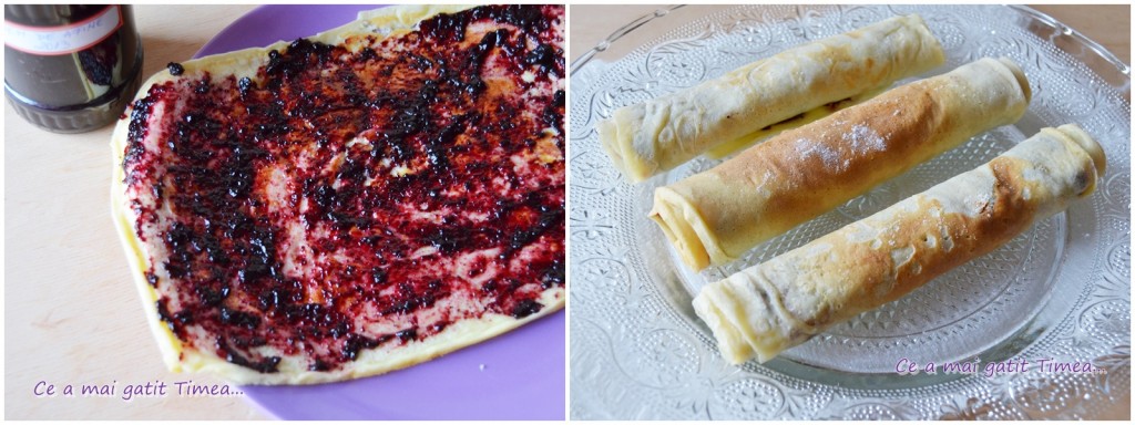 mod de preparare clatite cu lamaie si dulceata de afine 1