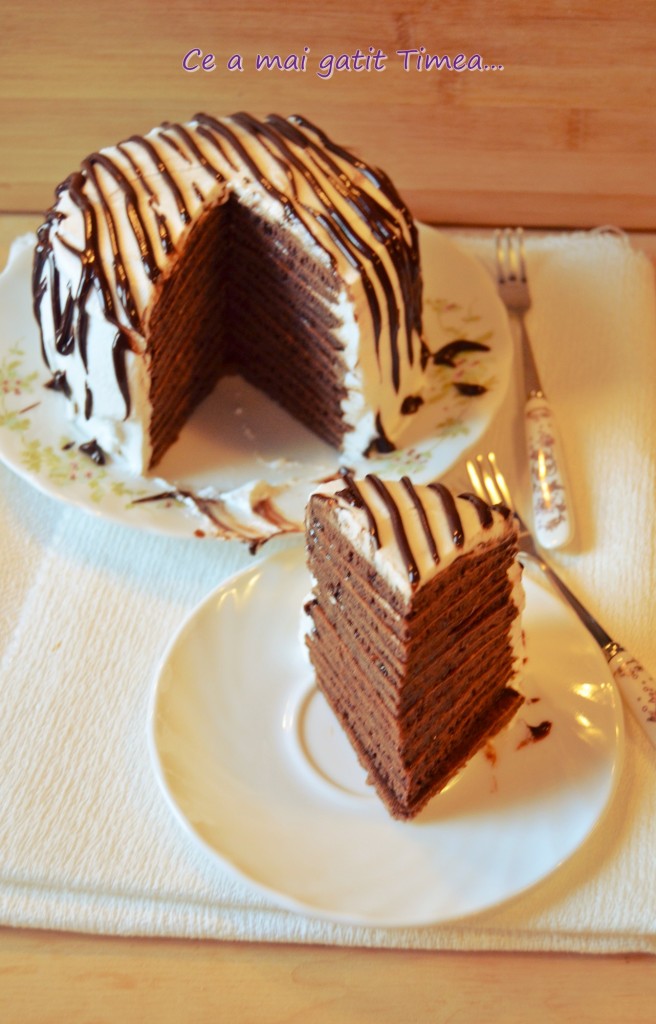 tort de clatite cu ciocolata 1