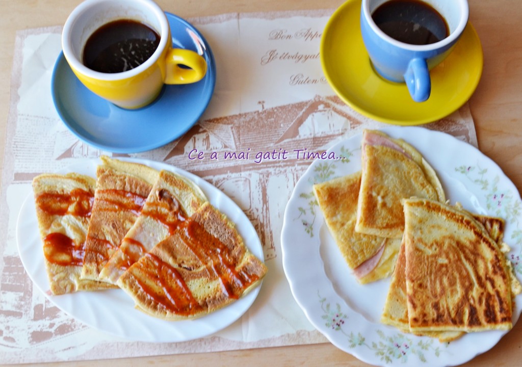 Clatite cu sunca si cascaval 1