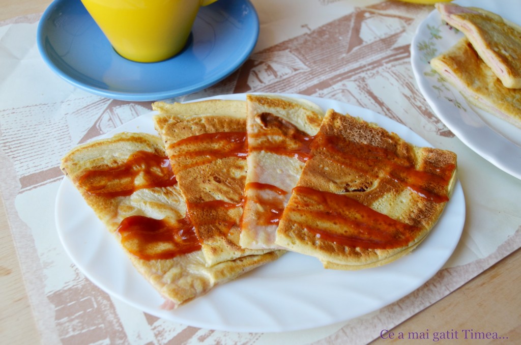 Clatite cu sunca si cascaval 2