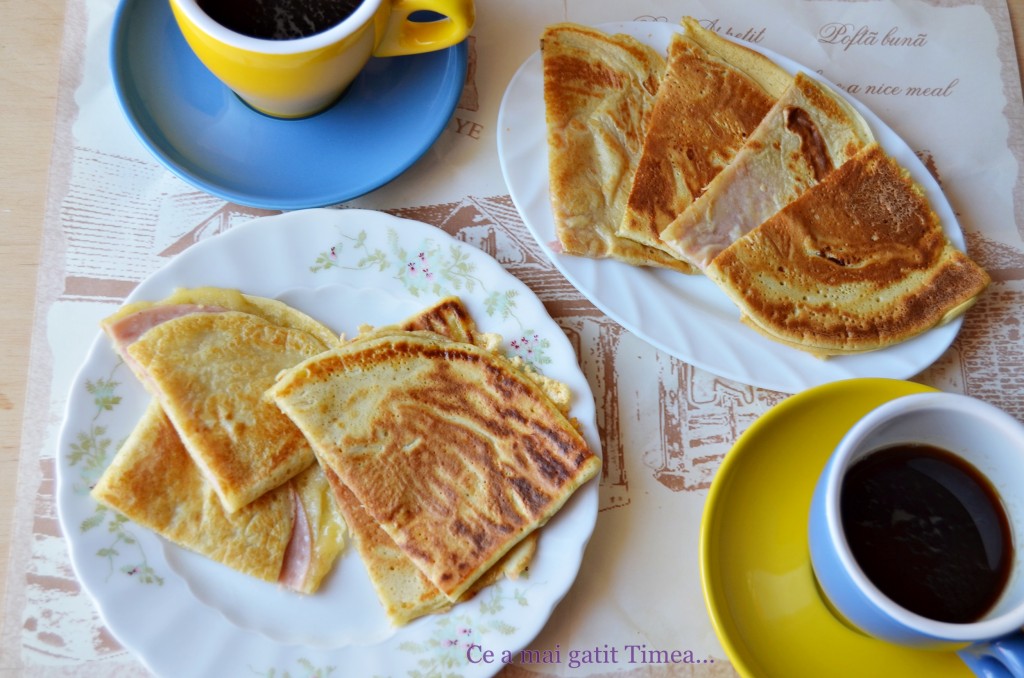 Clatite cu sunca si cascaval 3