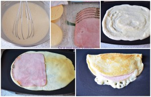 mod de preparare clatite cu sunca si cascaval