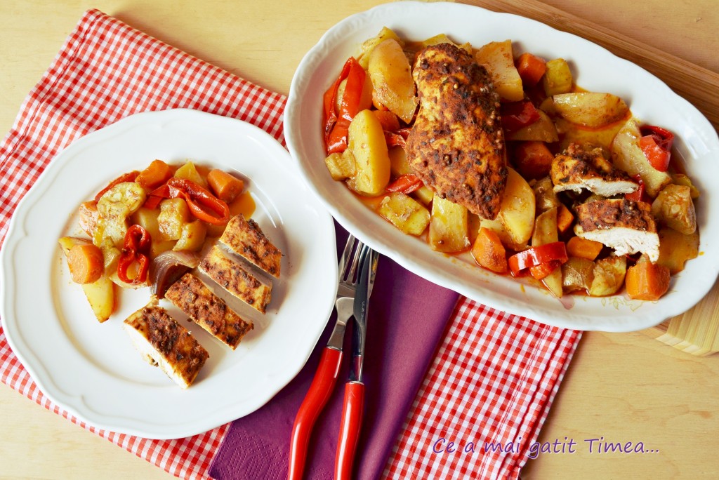 piept de pui cu legume 3