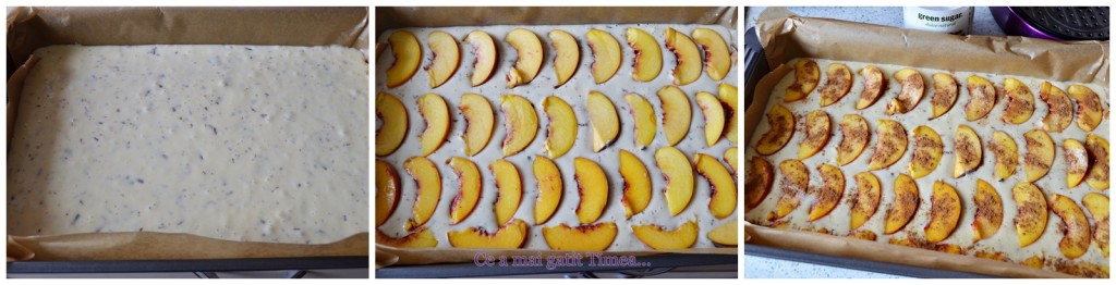 mod de preparare prajitura cu piersici si scortisoara 1