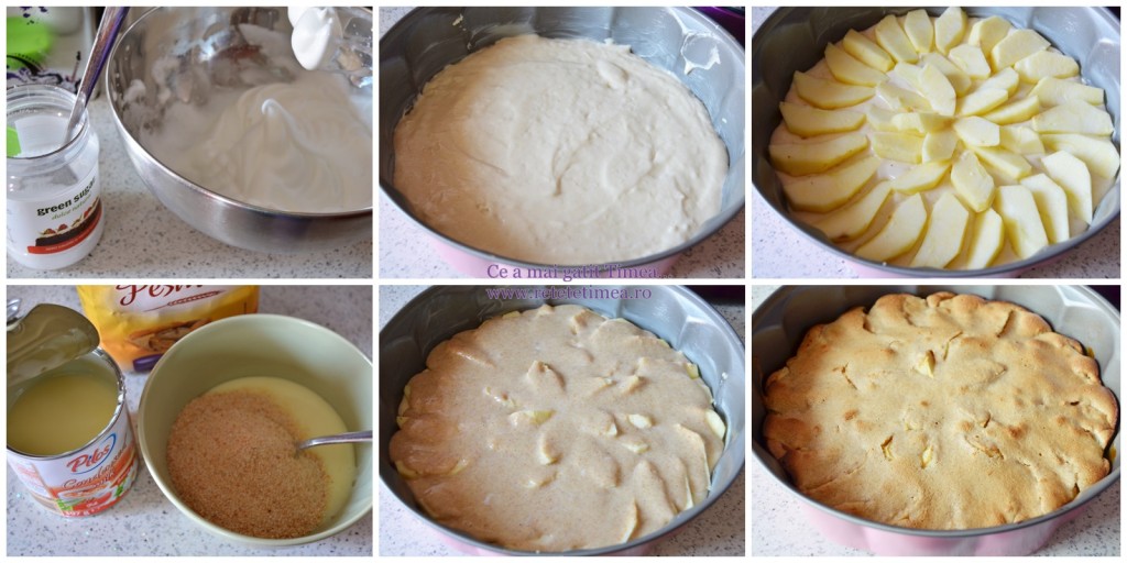 mod de preparare tarta cu mere si dulce de leche