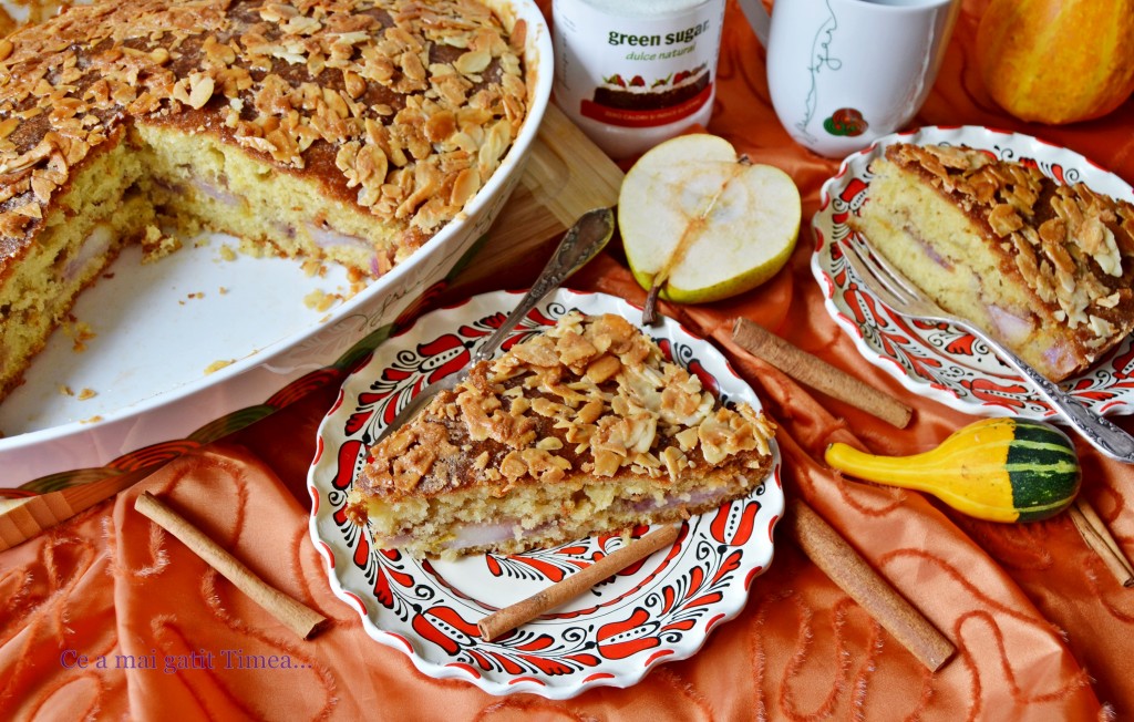 prajitura cu pere si migdale 1