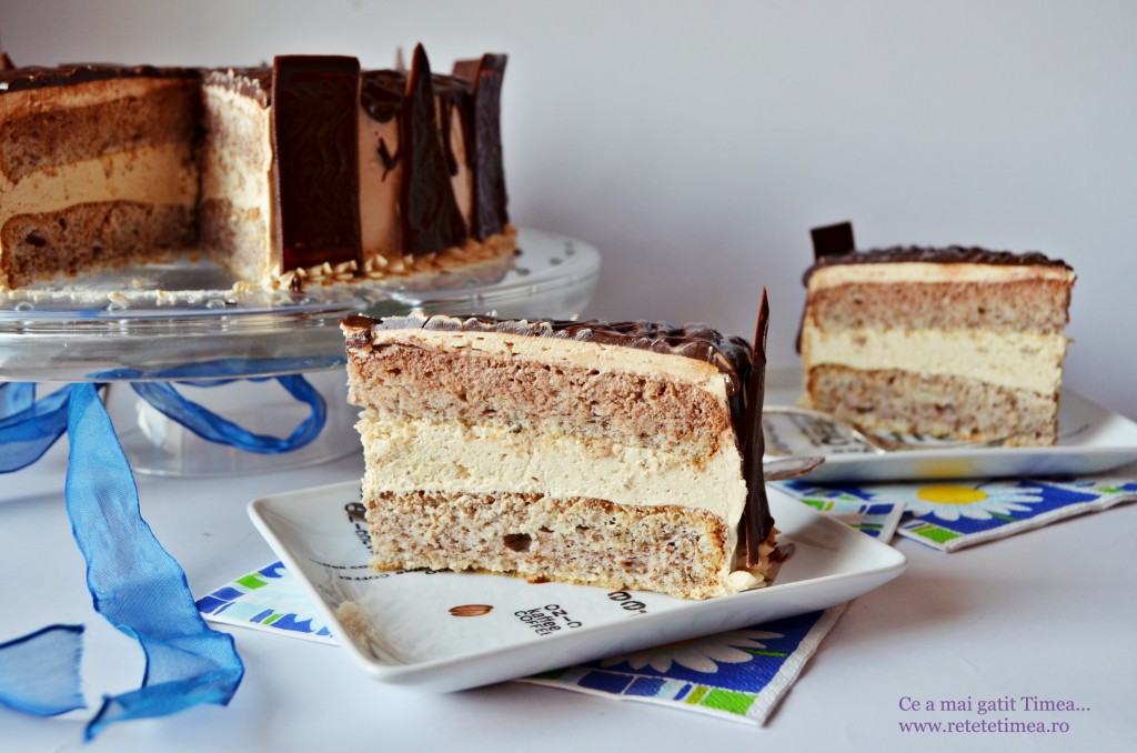 Tort cu nuca si mousse de caramel 5