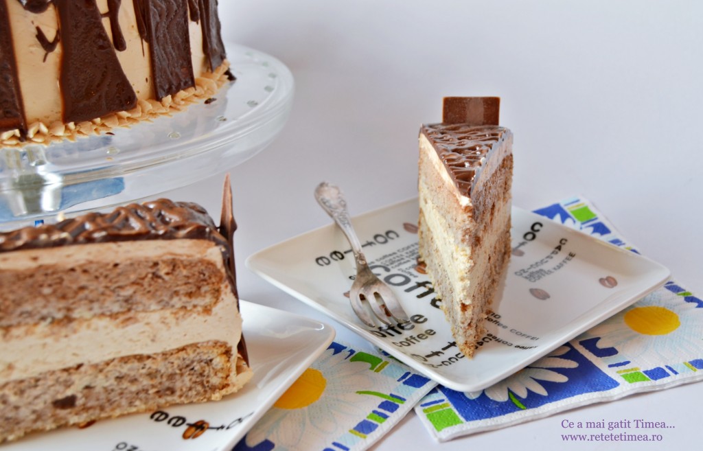 Tort cu nuca si mousse de caramel 6