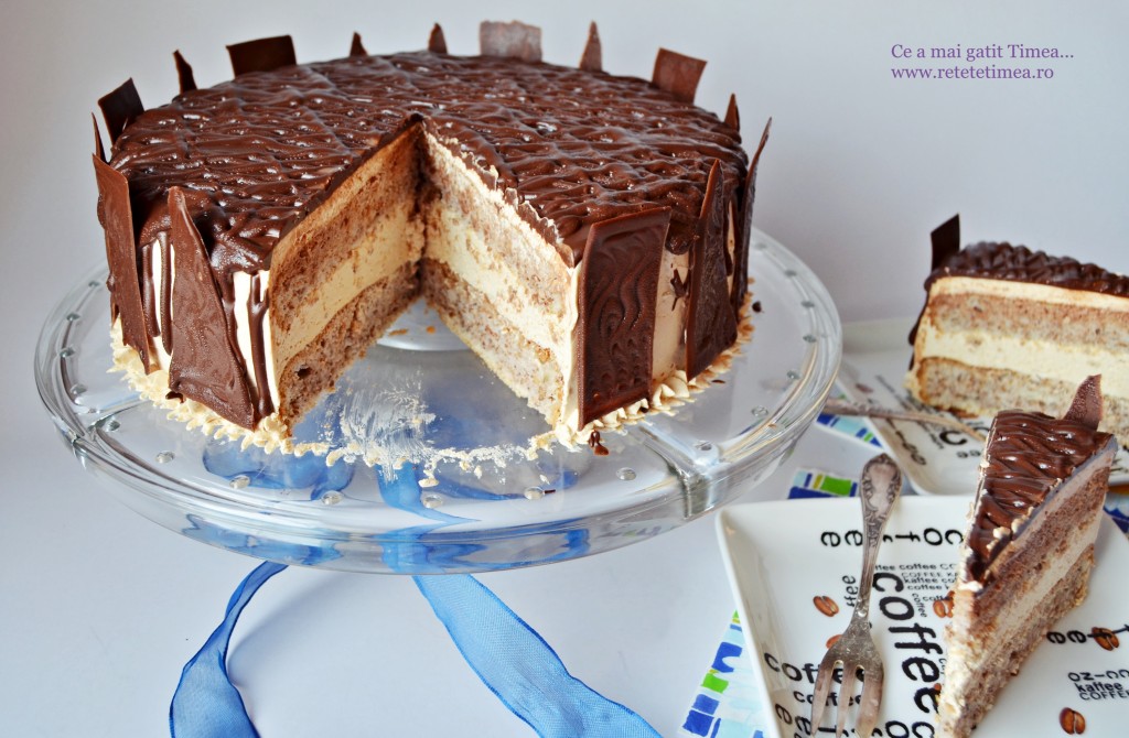 Tort cu nuca si mousse de caramel 7