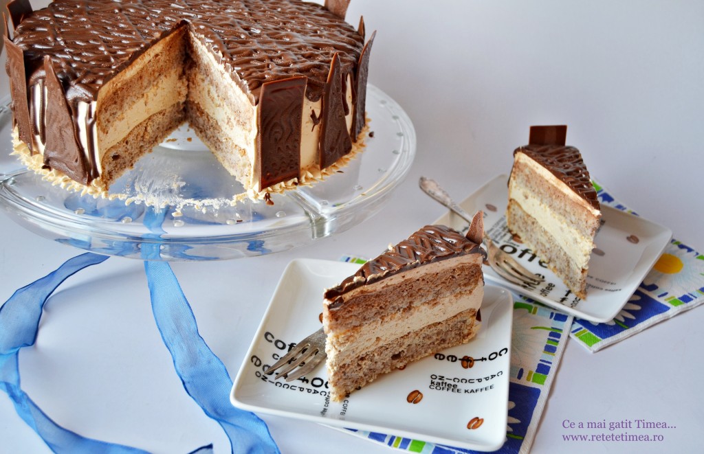 Tort cu nuca si mousse de caramel 8