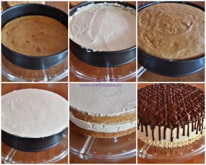 mod de preparare tort cu nuca si mousse de caramel 1
