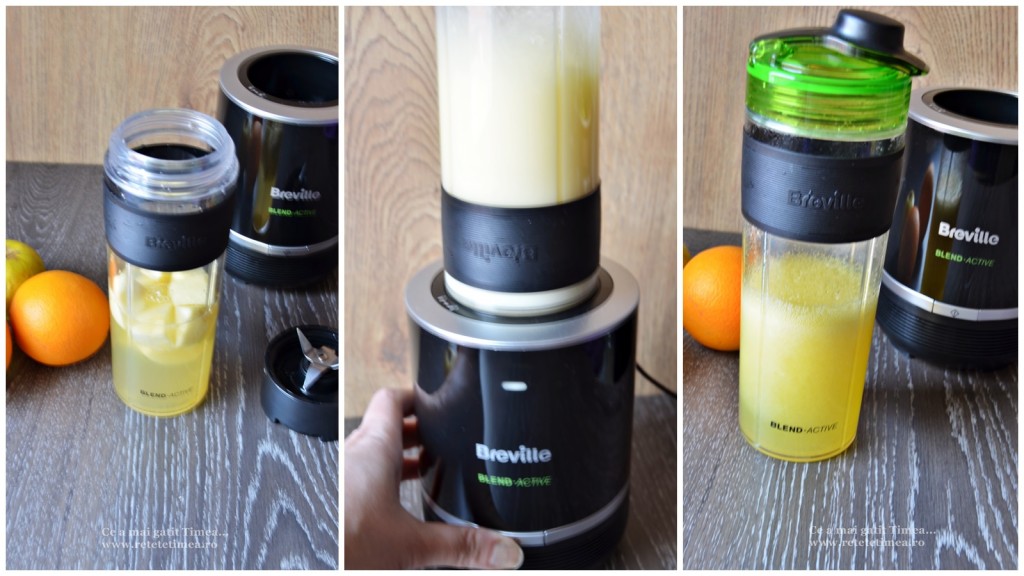 mod de preparare smoothie cu mar si portocala