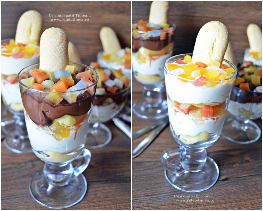 colaj desert la pahar