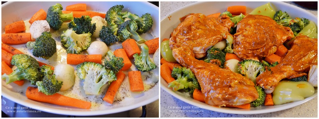 mod de preparare pulpe de pui cu mustar si legume