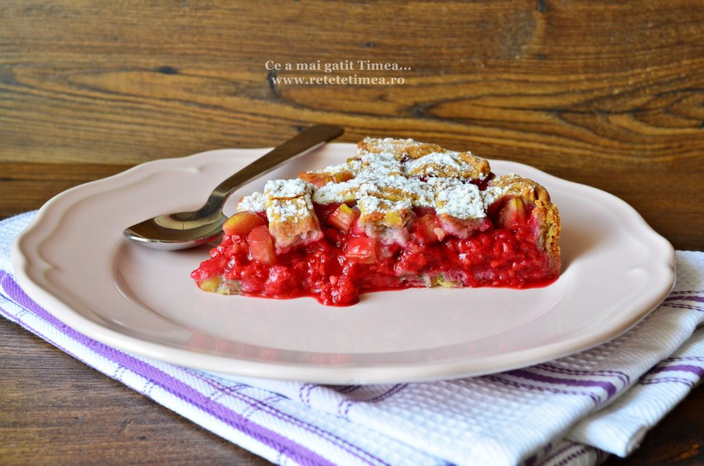 Tarta cu zmeura si rabarbar 1