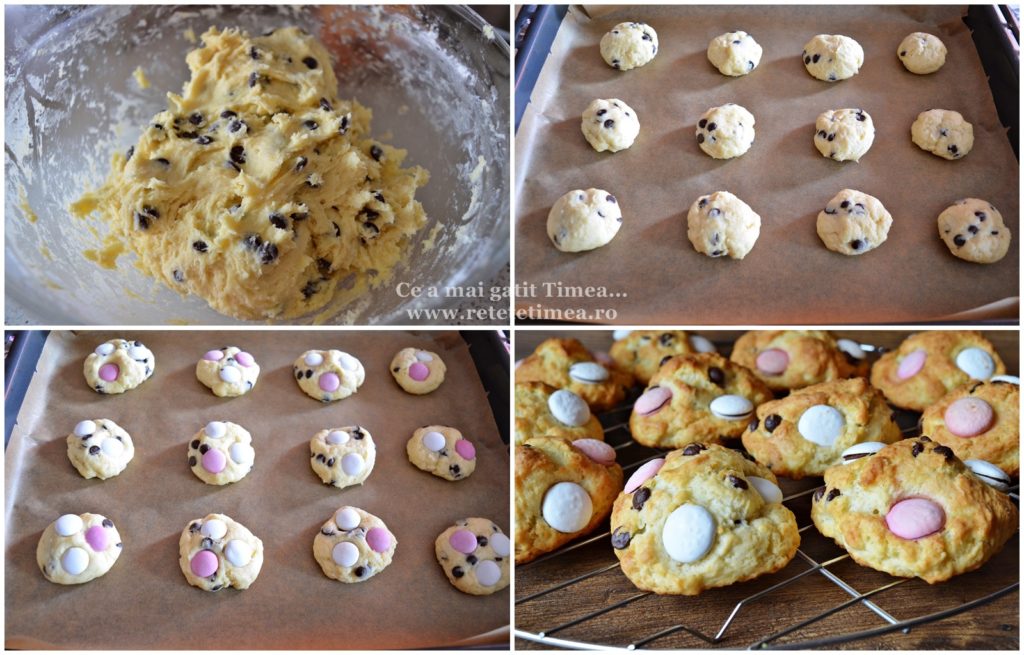mod de preparare fursecuri moi cu menta si ciocolata