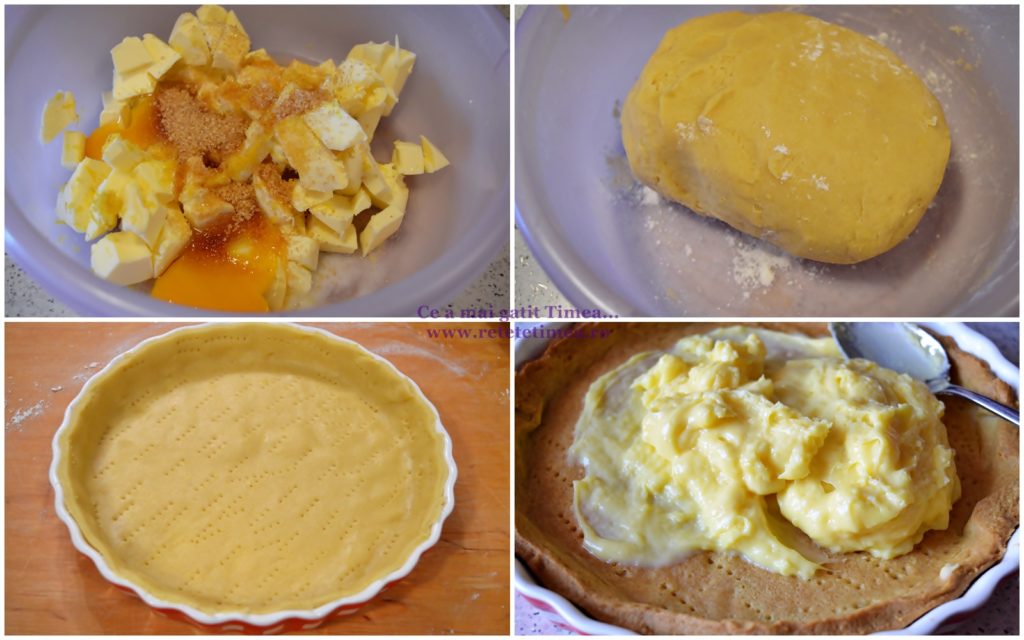 mod de preparare tarta cu crema de vanilie si capsuni