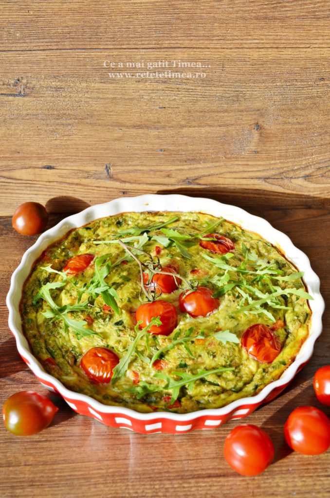 omleta la cuptor cu verdeturi