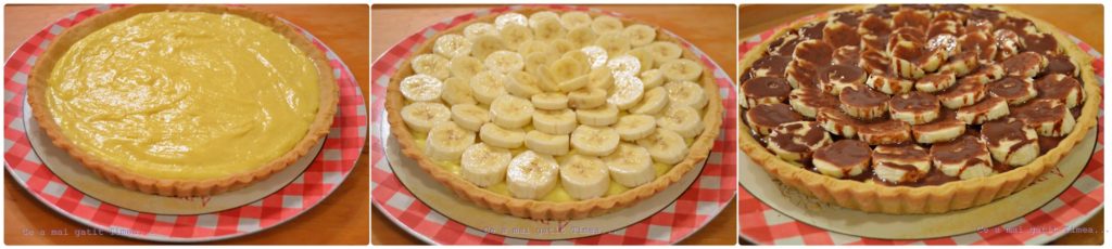 tarta cu crema de vanilie si banane 2